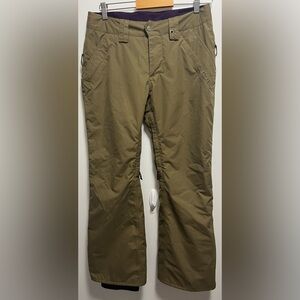 BURTON Snowboard Ski Snowpants Dry Ride Brown and Purple Y2K Womens size Small